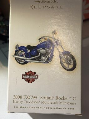 Hallmark Keepsake Harley-Davidson ornament- 2008 FXCWC Softail Rocker C